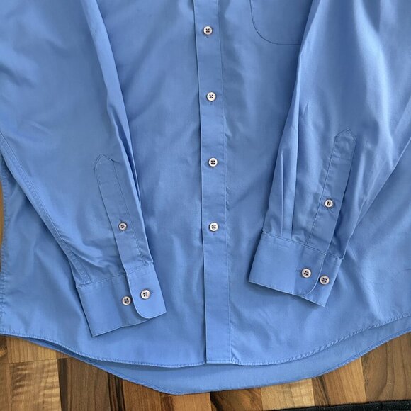 Kilburne and Finch Men's Blue Button Down Shirt - Picture 4 of 6